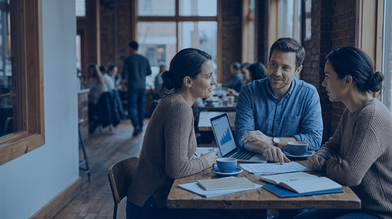 B:Side Capital team working with small business owners