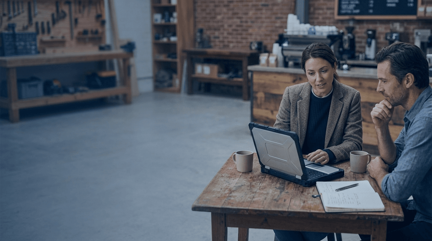B:Side Capital team working with small business owners